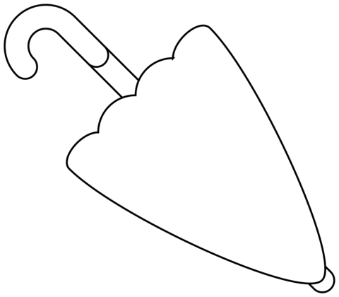 Closed Umbrella Emoji Coloring Page